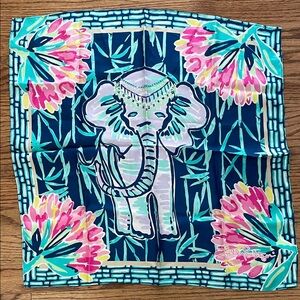 Lilly Pulitzer Blue and turquoise Elephant Scarf